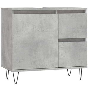 Bathroom Cabinet Concrete grey Engineered wood, iron Medium