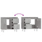 Bathroom Cabinet Concrete grey Engineered wood, iron Medium