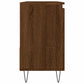 Bathroom Cabinet Brown Oak Engineered Wood, Iron Medium