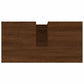 Bathroom Cabinet Brown Oak Engineered Wood, Iron Medium