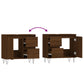 Bathroom Cabinet Brown Oak Engineered Wood, Iron Medium