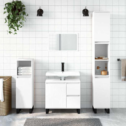 Bathroom Cabinet White Engineered wood Standard Bathroom Cabinet