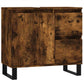 Bathroom Cabinet Smoked Oak Engineered wood, Iron Medium