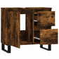 Bathroom Cabinet Smoked Oak Engineered wood, Iron Medium