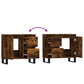 Bathroom Cabinet Smoked Oak Engineered wood, Iron Medium