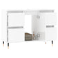 Bathroom Cabinet High gloss white Engineered wood and metal