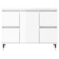 Bathroom Cabinet High gloss white Engineered wood and metal