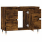 Bathroom Cabinet Smoked Oak Engineered Wood 31.5 x 13.0 x 23.6 in