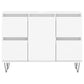 Bathroom Cabinet White Engineered Wood, Iron Medium