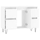 Bathroom Cabinet White Engineered Wood, Iron Medium