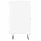 Bathroom Cabinet White Engineered Wood, Iron Medium