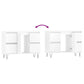 Bathroom Cabinet White Engineered Wood, Iron Medium