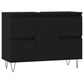 Bathroom Cabinet Black Engineered wood, iron Medium