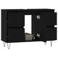 Bathroom Cabinet Black Engineered wood, iron Medium