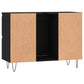 Bathroom Cabinet Black Engineered wood, iron Medium