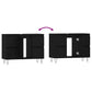 Bathroom Cabinet Black Engineered wood, iron Medium