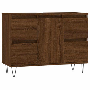 Bathroom Cabinet Brown oak Engineered wood Medium