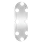 Wall Mirror With LED Light Transparent Glass and Plastic