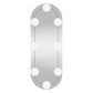 Wall Mirror With LED Light Transparent Glass and Plastic