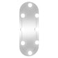 Wall Mirror With Led Light Transparent Glass, Plastic 7.9x19.7 in