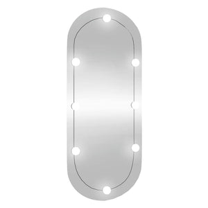Wall Mirror With LED Light Transparent Glass, Plastic Medium