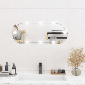 Wall Mirror With LED Light Transparent, Warm White, Cold White