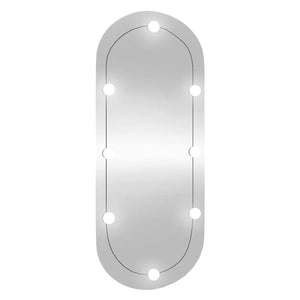 Wall Mirror With LED Light Glass Glass, Plastic Medium