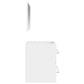 Bathroom Cabinet With Mirror White Engineered Wood Large