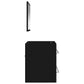 Bathroom Cabinet With Mirror Black Engineered Wood Medium