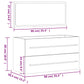 Bathroom Cabinet With Mirror Black Engineered Wood Medium