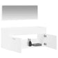 Bathroom Cabinet With Mirror White Engineered wood Medium