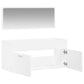 Bathroom Cabinet With Mirror White Engineered wood Medium
