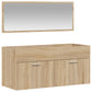 Bathroom Cabinet With Mirror Sonoma Oak Engineered wood