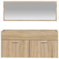 Bathroom Cabinet With Mirror Sonoma Oak Engineered wood