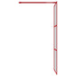 Walk-in Shower Wall with Clear ESG Glass Red 31.5"x76.8"