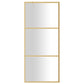 Walk-in Shower Wall with Clear ESG Glass Gold 31.5"x76.8"