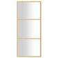 Walk-in Shower Wall with Clear ESG Glass Gold 35.4"x76.8"