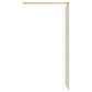 Walk-in Shower Wall with Clear ESG Glass Gold 35.4"x76.8"