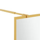 Walk-in Shower Wall with Clear ESG Glass Gold 35.4"x76.8"