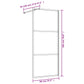 Walk-in Shower Wall with Clear ESG Glass Gold 35.4"x76.8"