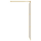 Walk-in Shower Wall with Clear ESG Glass Gold 39.4"x76.8"