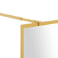 Walk-in Shower Wall with Clear ESG Glass Gold 31.5"x76.8"