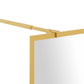 Walk-in Shower Wall with Clear ESG Glass Gold 35.4"x76.8"