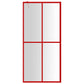 Walk-in Shower Wall with Clear ESG Glass Red 39.4"x76.8"