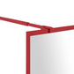 Walk-in Shower Wall with Clear ESG Glass Red 39.4"x76.8"