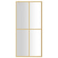Walk-in Shower Wall with Clear ESG Glass Gold 39.4"x76.8"