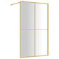 Walk-in Shower Wall with Clear ESG Glass Gold 46.5"x76.8"