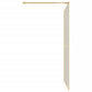 Walk-in Shower Wall with Clear ESG Glass Gold 55.1"x76.8"