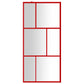 Walk-in Shower Wall with Clear ESG Glass Red 31.5"x76.8"