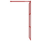 Walk-in Shower Wall with Clear ESG Glass Red 31.5"x76.8"